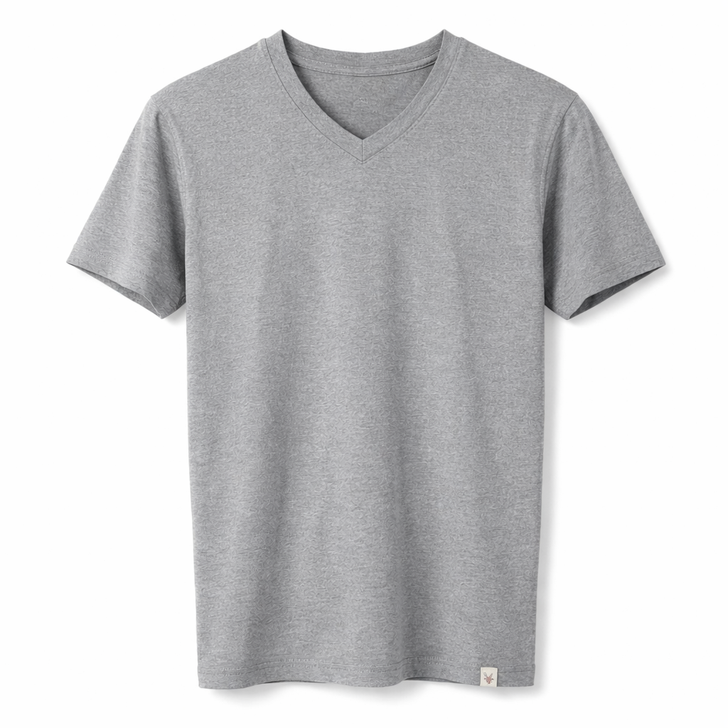 Heather Grey V Neck T